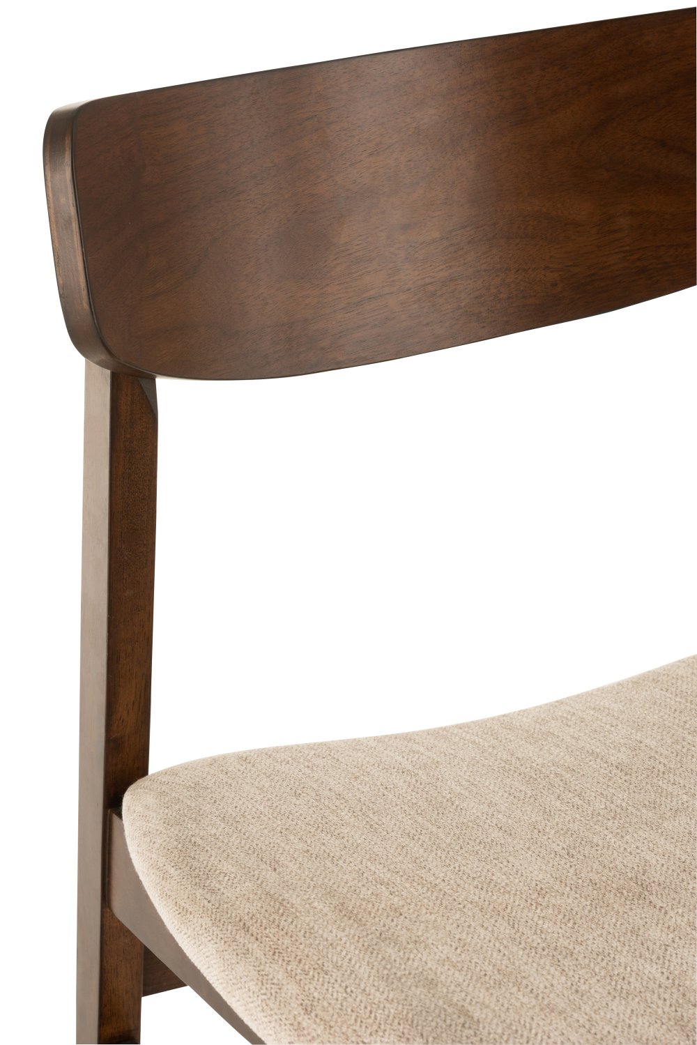Chaise vintage KENU en bois hévéa et métal noir.